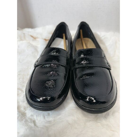 Clarks Shoes Cora Daisy Black Patent Leather Size 9 Wide Ladies New without box. - Picture 5 of 8